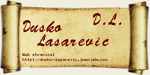 Duško Lašarević vizit kartica